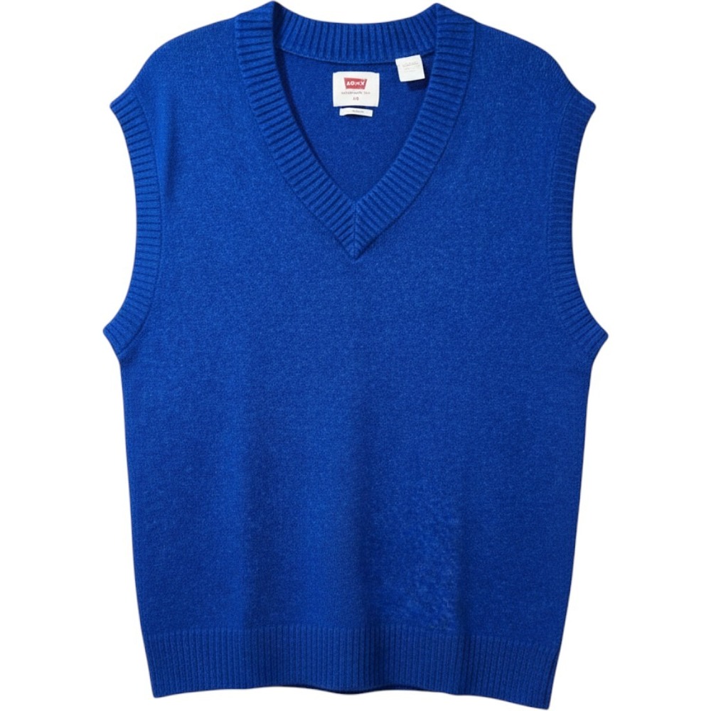 Levis Womens V-Neck Knit Sweater Vest Royal Blue A57420001 XS NWT